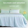 CODI Cool Silk Summer Soft Washable Quilt Silky Air Conditioning Blanket - Blue