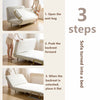 CLOUDY Microfibre Foldable Sofa Bed - Creamy White