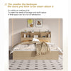 Bundle DEAL Storage Bed Frame with Headboard + LUANNA PRO Mattress - White Colour