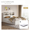 Bundle DEAL Storage Bed Frame with Headboard + LUANNA PRO Mattress - White Colour