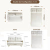 CLOUDY Microfibre Foldable Sofa Bed - Creamy White