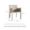 LANDI Luxury Arm Rest & Back Rest Dining Chair