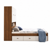 LUNA Storage Drawer Bed Frame - Customised with Headboard and Wardrobe