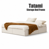 LUNA Upsized Storage Drawer Tatami Bed Frame From Queen to King Size - White