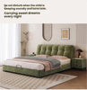 French Cream-Style Cloud Chenille Upholstered Storage Bed Frame