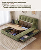 French Cream-Style Cloud Chenille Upholstered Storage Bed Frame