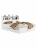 LUNA Storage Drawer Bed Frame with Headboard - White Colour