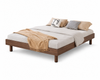 Luna Solid Wood Platform Bed Frame (Walnut)