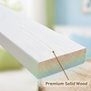 Woodland Grove Solid Wood Bunk Bed Double Decker Bed Frame - White Colour