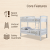 Arbor Essence Double Deck Bed Frame - White Colour