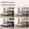 French Cream-Style Cloud Chenille Upholstered Storage Bed Frame