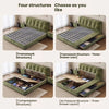 French Cream-Style Cloud Chenille Upholstered Storage Bed Frame