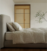 Fabric Bed Frame with Soft Headboard