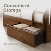 Element Solid Wood Storage Bed Frame Bunk Bed - Walnut Colour