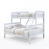 Woodland Grove Solid Wood Bunk Bed Double Decker Bed Frame - White Colour