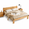 100% Solid OAK Wooden Simple Bed Frame in Two colours
