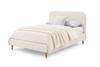 Natia Upholstered Bed Frame - Creamy White