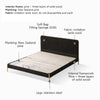 Bauhaus Soft Bed Frame with Faux-Shearling Headboard – Available in Queen & King Size