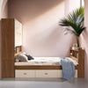 LUNA Storage Drawer Bed Frame - Customised with Headboard and Wardrobe