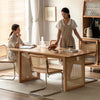 BAMBOO Japanese-Style OKA Rattan-Weaved Dining Table