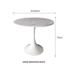 GRANDI Sintered Stone Round Table - White W80CM