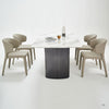 SIRA Dining Table Set - Marble Rectangle Dining Table with Chair Set