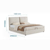 LUNA Faux Leather Storage Bed Frame