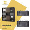 KLASS Upsized Tempered Glass Wardrobe - Walnut Colour - Customised with Modules