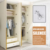 LILY Modular 18mm Thick E0 Solid Plywood 2|3|4 Doors Wardrobe 12 Months Warranty, Available in 10 Sizes