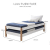 Classic Stackable Solid Wood Bed Frame – Single Size two Single beds
