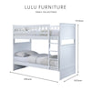 Nordic Nest Double Deck Solid Wood Bed Frame – White Colour