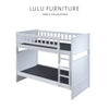Nordic Nest Double Deck Solid Wood Bed Frame – White Colour