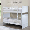 Nordic Nest Double Deck Solid Wood Bed Frame – White Colour
