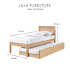 Homestead Solid Wood Bed Frame – 2-in-1 Pull Out Bed