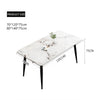 Sandy Sintered Stone Dining Table Set - Grey Table & White Chairs 120cm (L) * 70cm (W)