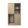 HAIHEE Multi Compartment Sliding Wardrobe - Wooden Color