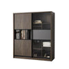 KLASS Upsized Tempered Glass Wardrobe - Walnut Colour