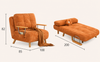 CLOUDY Microfibre Foldable Sofa Bed - Orange