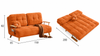 CLOUDY Microfibre Foldable Sofa Bed - Orange