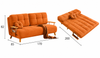 CLOUDY Microfibre Foldable Sofa Bed - Orange