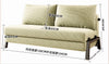 NORVIK Corduroy Sofa Bed - 2- Seater White Colour