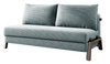NORVIK Corduroy Sofa Bed - 2- Seater Light Grey Colour