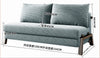 NORVIK Corduroy Sofa Bed - 2- Seater Light Grey Colour