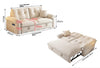 VELORA Microfiber Sofa Bed - White Colour
