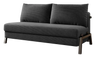 NORVIK Corduroy Sofa Bed - 2- Seater Dark Grey Colour