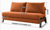 NORVIK Corduroy Sofa Bed - 2- Seater Orange Colour