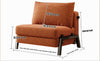 NORVIK Corduroy Sofa Bed - Single Seater Orange Colour