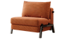 NORVIK Corduroy Sofa Bed - Single Seater Orange Colour