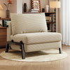NORVIK Corduroy Sofa Bed - Single Seater White Colour