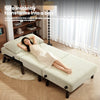 NORVIK Corduroy Sofa Bed - Single Seater White Colour